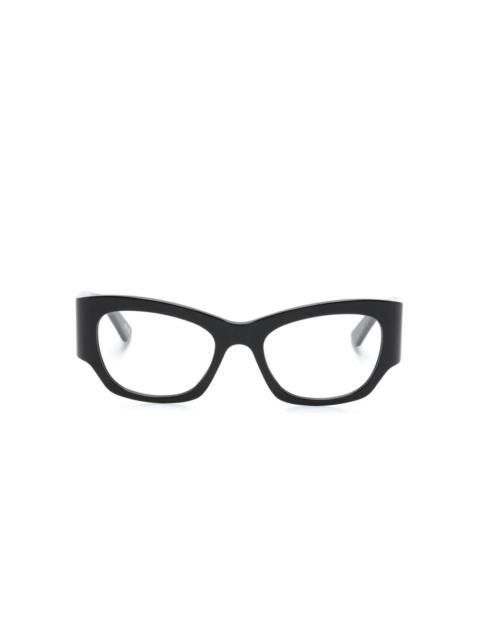 logo-engraved cat-eye glasses