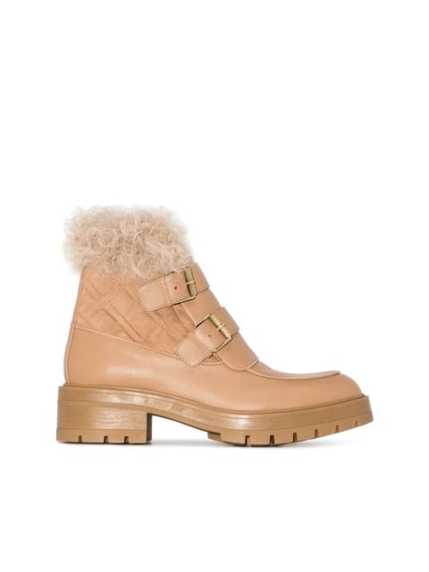 Ryan faux-fur buckle-strap boots