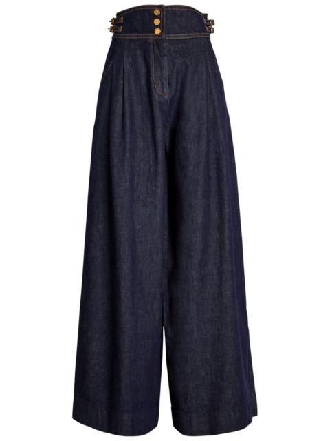 Zimmermann Rebellion Wide-leg Denim Trousers