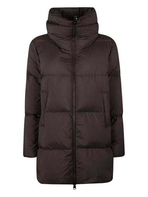 funnel-neck coat