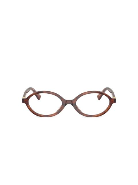 oval-frame glasses