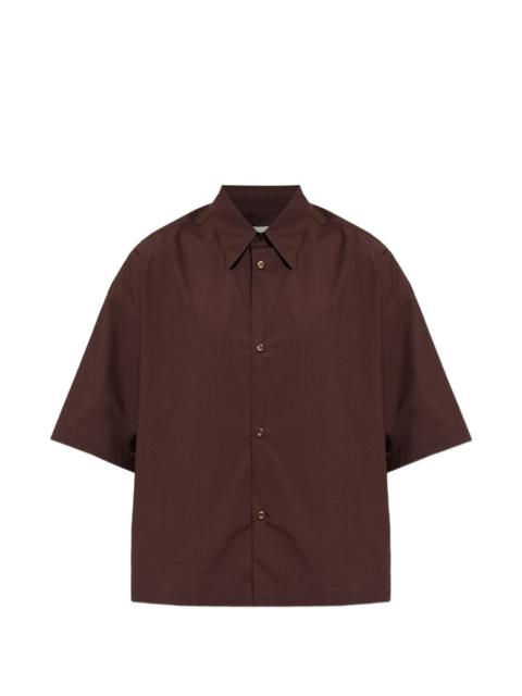 poplin short-sleeved shirt
