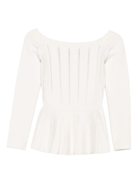 pleated panelled top