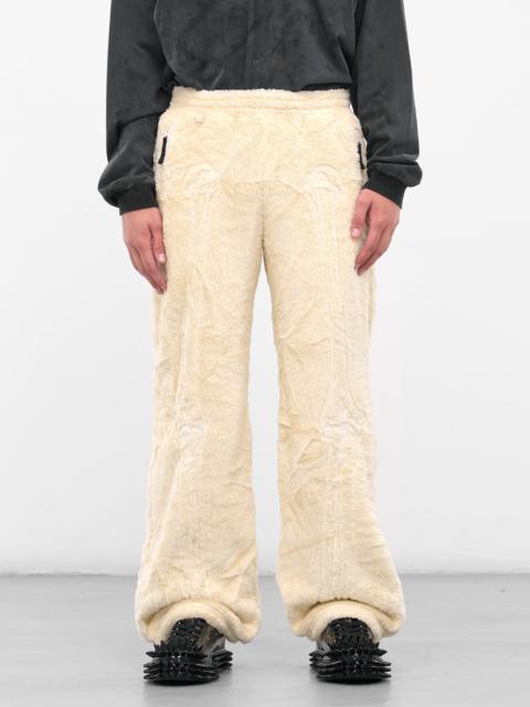 Ivory Skeletal Embroidery Fleece Pants