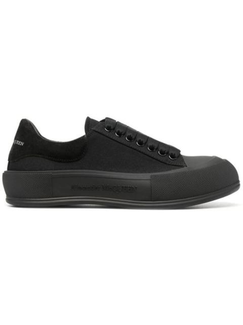 Alexander McQueen Deck Skate Plimsoll Lace-Up Triple Black