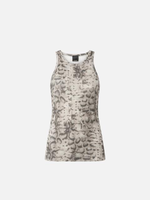 RIBBED VEST TOP WITH SNAKE PRINT