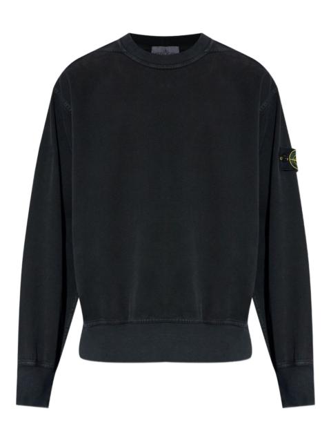 Compass-badge crew-neck sweatshirt