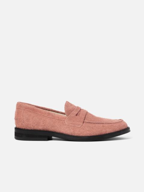 Wilde Hairy Pink Suede Penny Loafer - Men's
