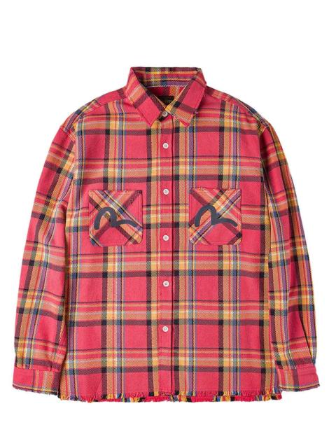 Heavy Washed Distressed Flannel Shirt