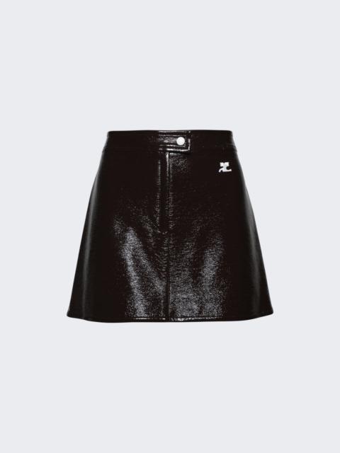 Reedition Vinyl Mini Skirt Chocolate