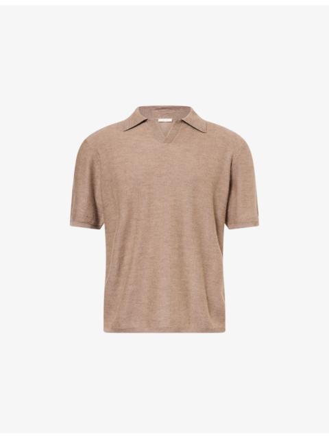 Morand Short-Sleeve Cashmere Polo Top