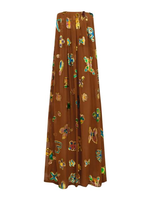 Golden Metallic Strapless Gown