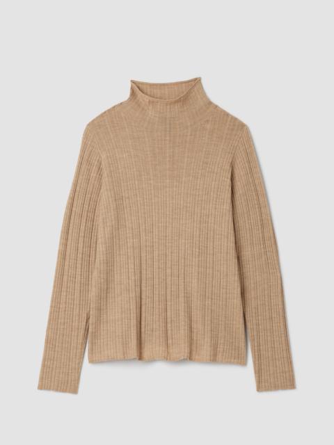 Superfine Merino Turtleneck Top in Regenerative Wool