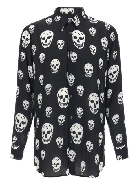 skull-print shirt
