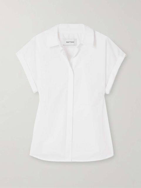 Organic cotton-poplin shirt White