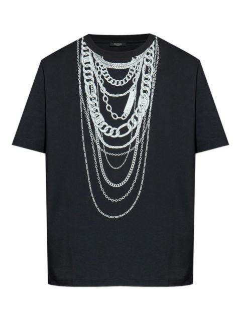 chain-print T-shirt