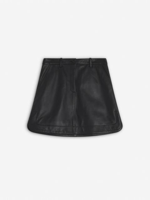 ROUNDED LEATHER SKIRT