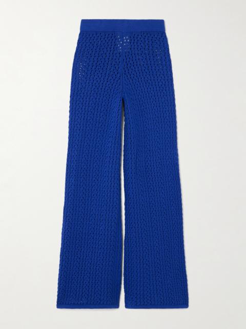 Espina Crocheted Cotton Flared Pants