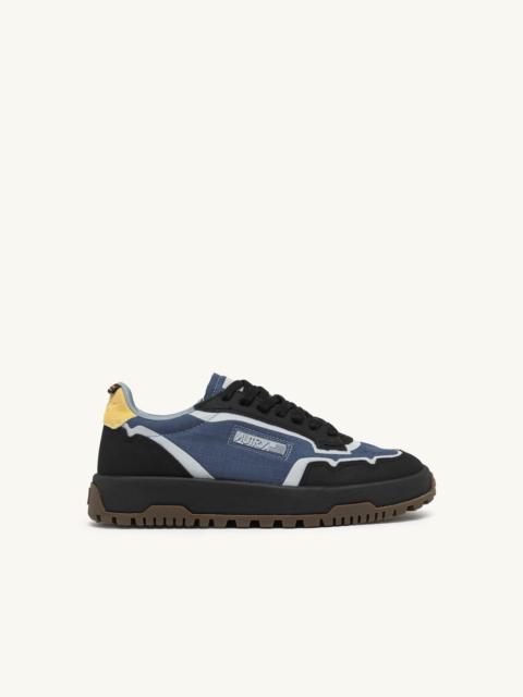 WILDPACE LOW SNEAKERS IN RIPSTOP NYLON AND LEATHER COLOR DARK BLUE AND BLACK