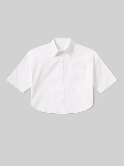 Frances Cropped Cape Button Up
In Optic White