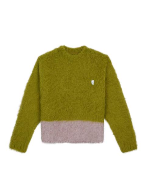 Super Hairy Boxy Knit Sweater - Lime