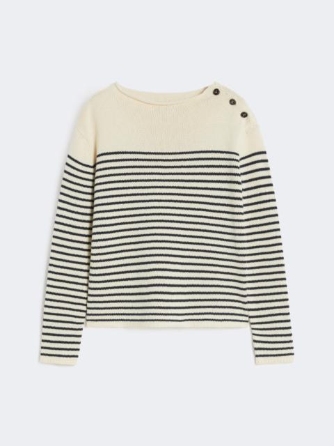 Relaxed-fit cotton sweater - NAVY