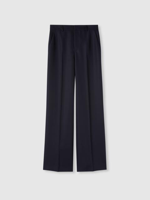 Wool pants with logo