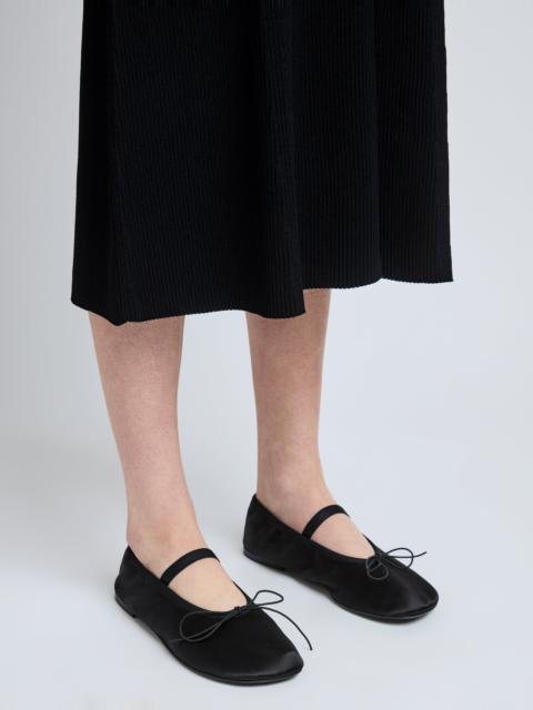 Glove Mary Jane Ballet Flats in Satin