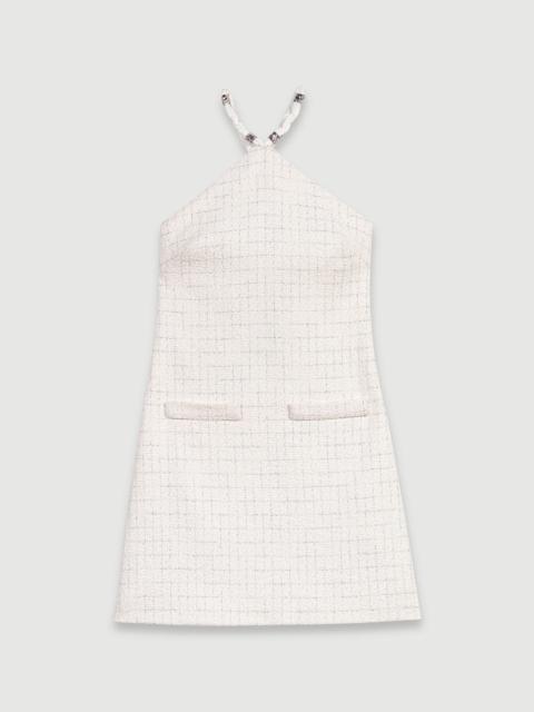 Short tweed tie dress