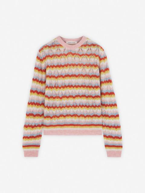 STRIPED ALPACA LACE JUMPER