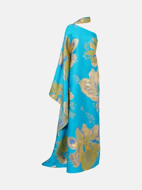 Hardison Bloom floral satin kaftan