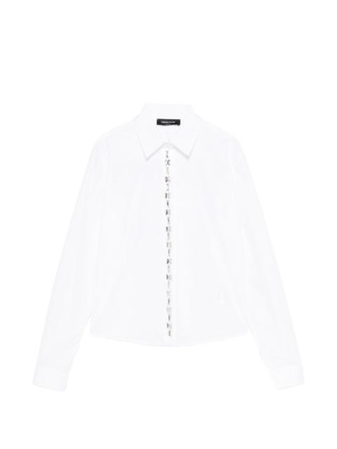 crystal-embellishment shirt