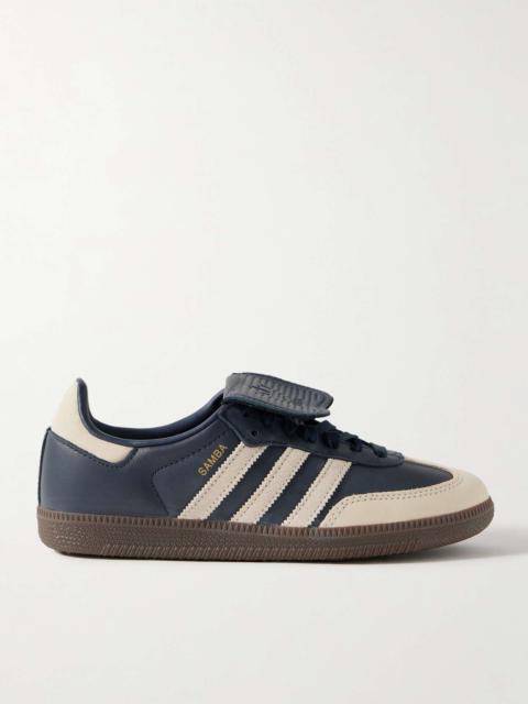 Samba LT nubuck and suede-trimmed leather sneakers Navy