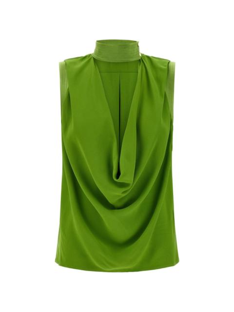sleeveless draped top
