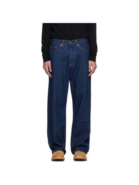 Blue Loose-Fit Criss Jeans