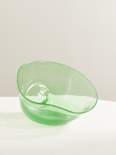 Thaw Asymmetric Recycled-glass Bowl
