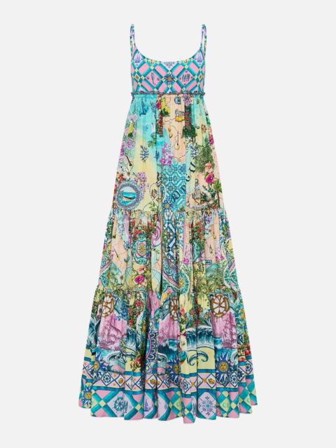 LONG DRESS WITH JERSEY BODICE