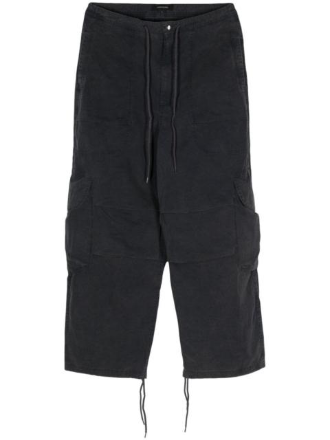 high-waist straight-leg trousers