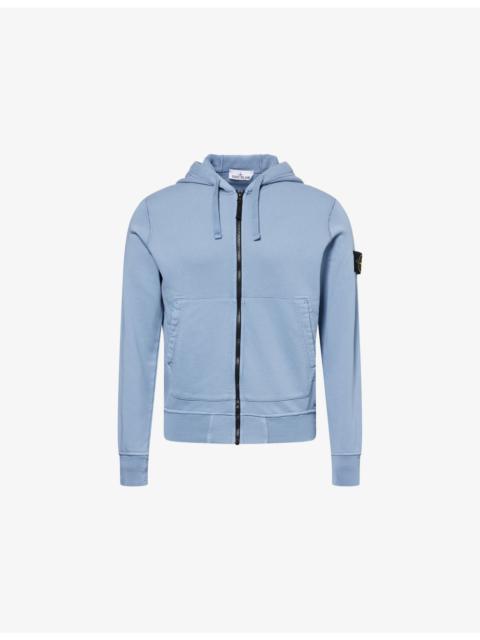 Brand-Patch Zip-Up Cotton Hoody
