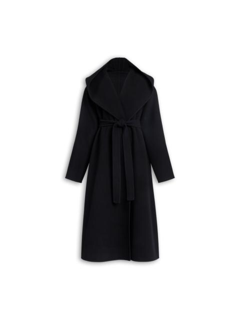 HOOD WRAP WOOL COAT