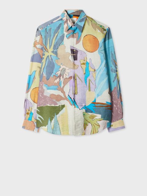 Pastel 'River Collage' Viscose-Blend Shirt