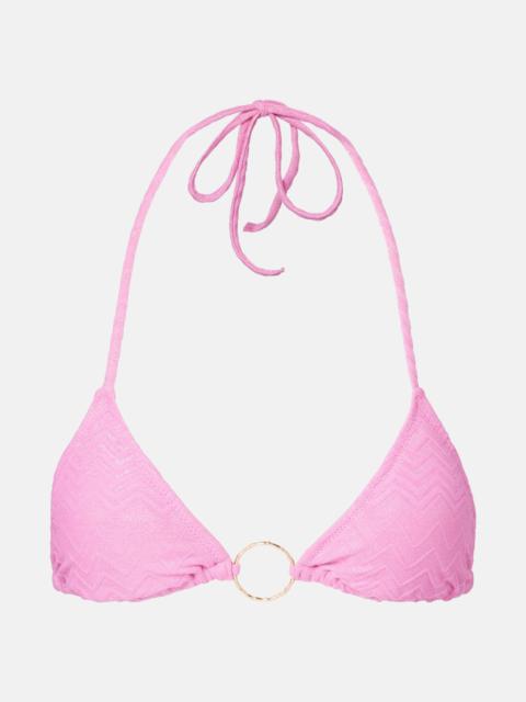 Miami chevron bikini top