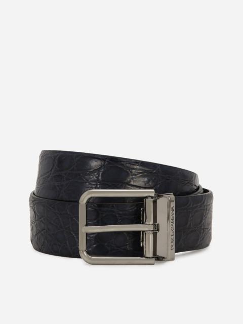 Crocodile nappa belt