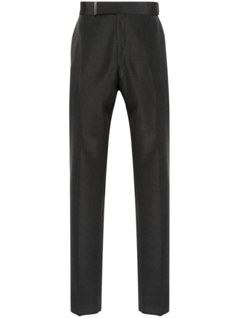 belted tailored trousers