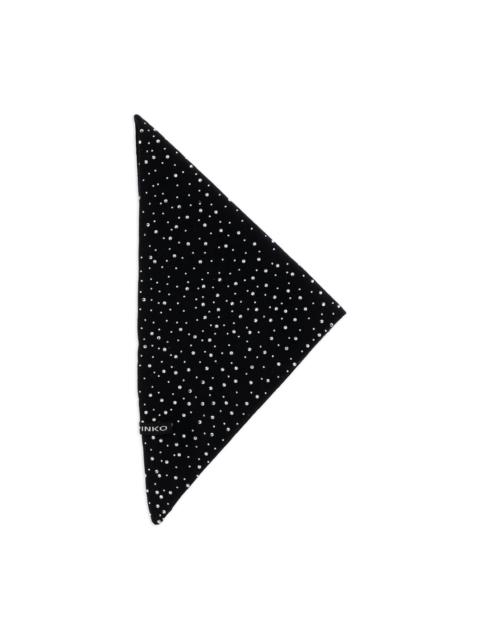 crystal-embellished knitted scarf