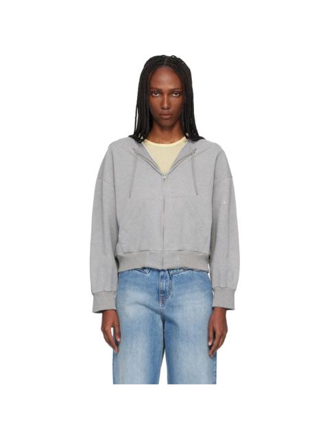 Gray Unbrushed Cotton Sweatshirt