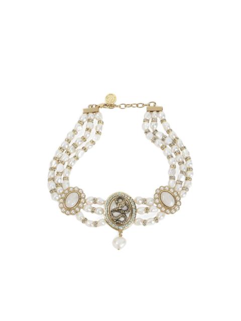 pearl snake-charm necklace