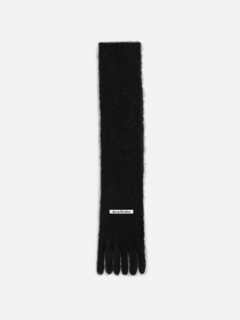 Skinny logo scarf - Black