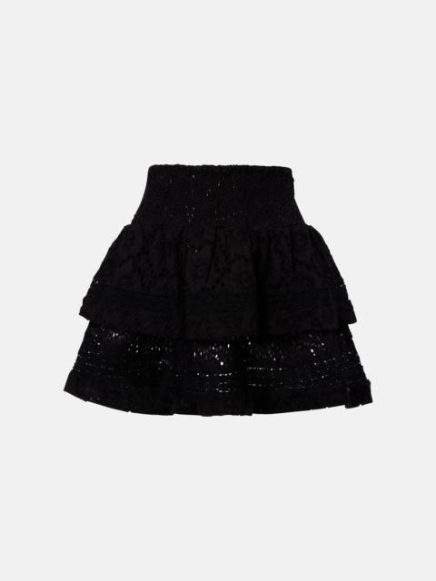 Riri cotton broderie miniskirt