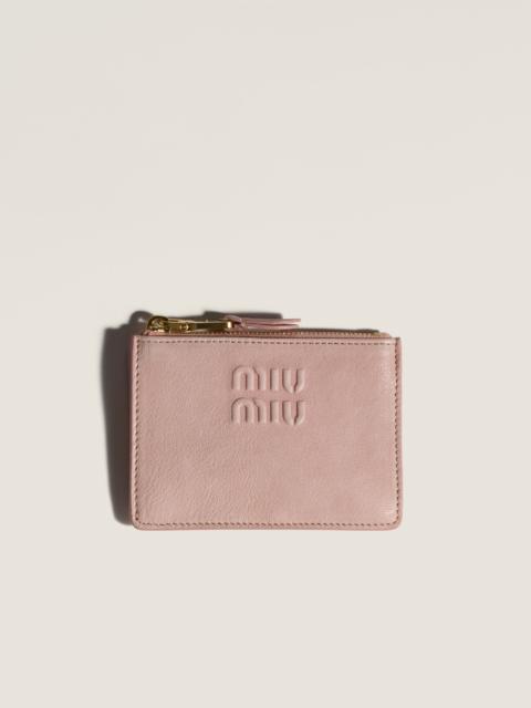 Nappa leather card holder